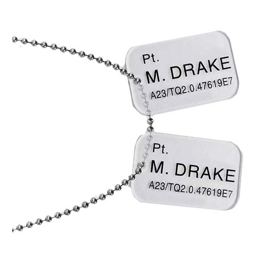 Aliens Pt. Drake Dog Tags Prop Replica