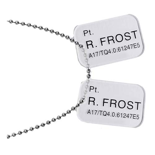 Aliens Pt. Frost Dog Tags Prop Replica
