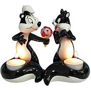 Pepe Le Pew and Penelope Tealight Holder