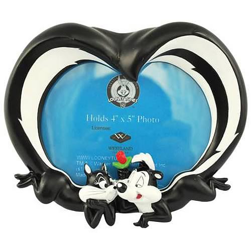 Looney Tunes Pepe Le Pew and Penelope Tails Picture Frame