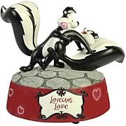 Looney Tunes Pepe Le Pew Loveurs Lane Musical Mini Statue