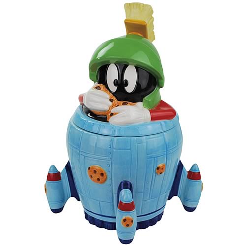 Looney Tunes Marvin the Martian in Spaceship Cookie Jar