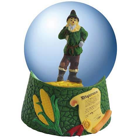 Wizard of Oz Scarecrow Diploma Water Globe