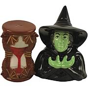 Wizard of Oz Wicked Witch & Hourglass Salt & Pepper Shakers