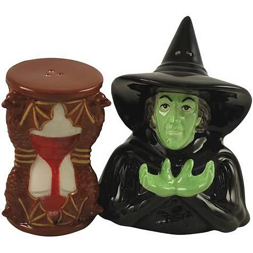 Wizard of Oz Wicked Witch & Hourglass Salt & Pepper Shakers