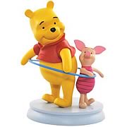 Winnie the Pooh Hula Hoop Pooh and Piglet Mini Statue