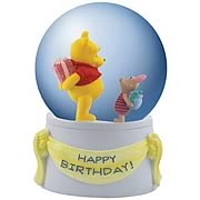 Winnie the Pooh Happy Birthday Musical Water Globe