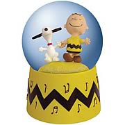 Peanuts Snoopy and Charlie Brown Animated Water Globe