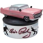 Elvis Presley Pink Car Mini Statue