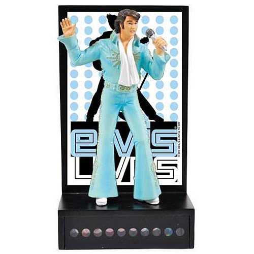 Elvis Presley Blue Suit Lighted Statue