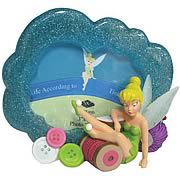 Disney Fairies Tinker Bell Buttons and Thread Picture Frame