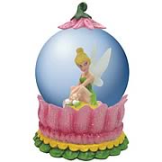 Disney Fairies Tinker Bell Flower Petals Water Globe