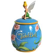 Peter Pan Tinker Bell Flowers Cookie Jar