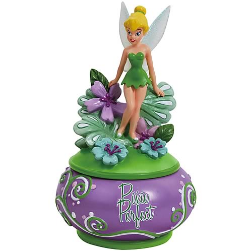 Peter Pan Tinker Bell Pixie Perfect Flowers Trinket Box