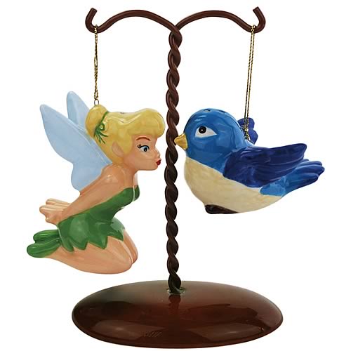 Disney Fairies Tinker Bell & Bird on Tree Salt Pepper Set
