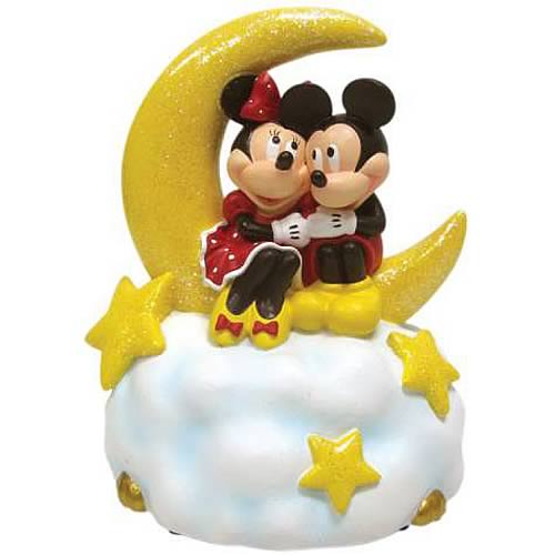 Disney Mickey and Minnie Mouse Over the Moon Mini Statue