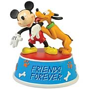 Disney Mickey Mouse and Pluto Friends Forever Mini Statue