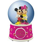 Disney Mickey and Minnie Mouse Hugs & Kisses Water Globe