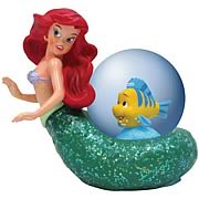 Little Mermaid and Flounder Water Globe