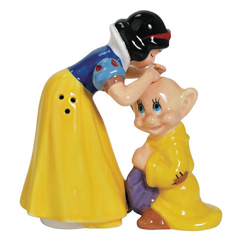 Snow White Kissing Dopey Salt and Pepper Shakers
