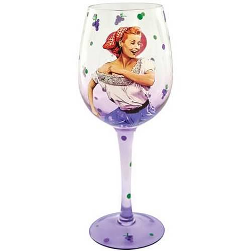I Love Lucy Grape Stomping Lucy Wine Glass