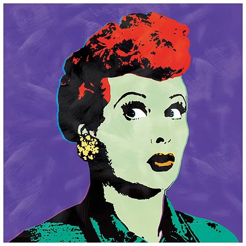 I Love Lucy Pop Art Purple Canvas Print
