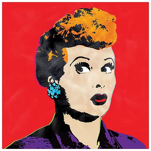 I Love Lucy Pop Art Red Canvas Print