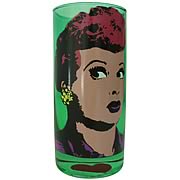 I Love Lucy Pop Art Green Drinking Glass