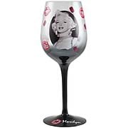 Marilyn Monroe Jewels and Kisses Wine Glass