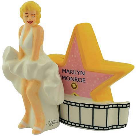 Marilyn Monroe Hollywood Walk Fame Salt and Pepper Shakers