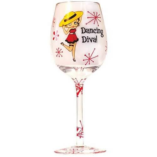 Betty Boop Dancing Diva Wine Glass