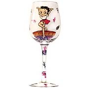 Betty Boop Grape Stomper Wine Glass