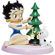 Betty Boop Tree Decorating Mini Statue