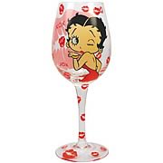 Betty Boop XOXO Wine Glass