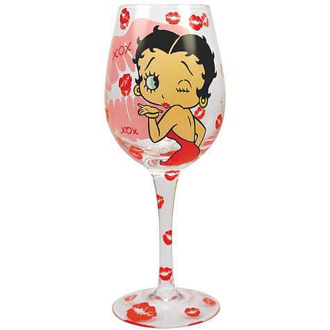 Betty Boop XOXO Wine Glass