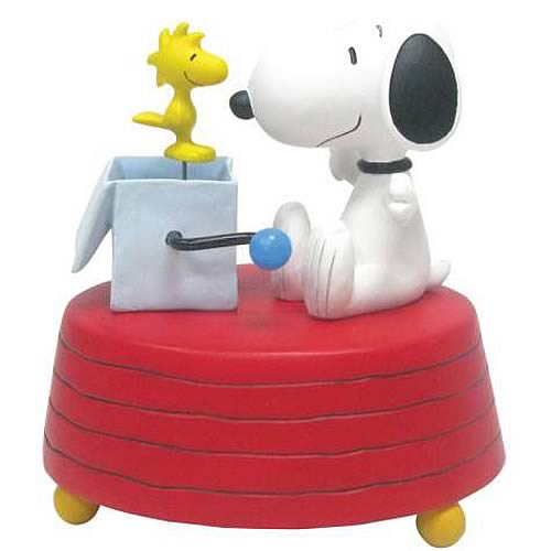 Peanuts Snoopy Woodstock-in-the-Box Mini Statue