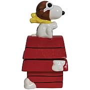 Peanuts Flying Ace on Doghouse Salt and Pepper Shakers