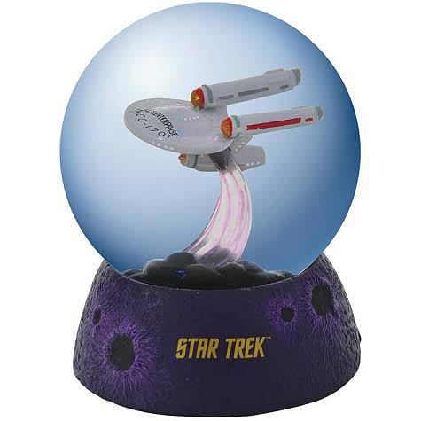 Star Trek USS Enterprise in Space Lighted Water Globe