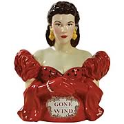 Gone with the Wind Scarlett Red Dress Cookie Jar