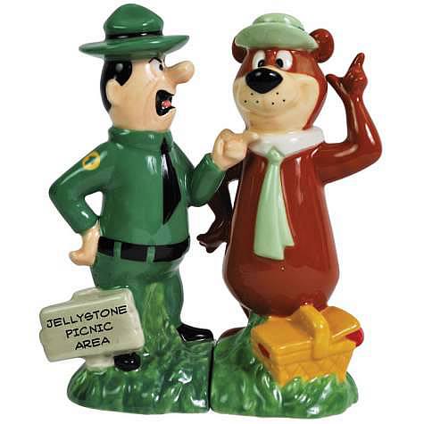 Yogi Bear and Ranger Smith Salt and Pepper Shaker Set