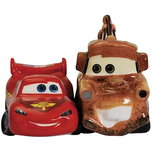 Cars Lightning McQueen and Mater Salt and Pepper Shakers