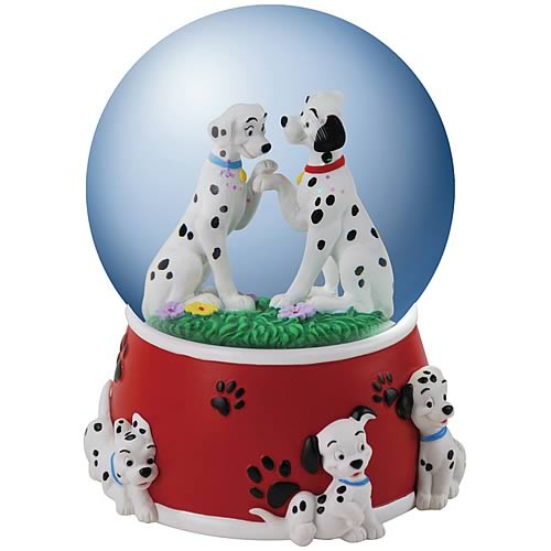 101 Dalmatians Dalmatians in Love Musical Water Globe