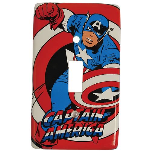 Captain America Light Switch Plate