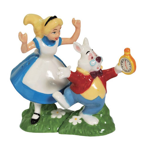 Alice in Wonderland Alice and White Rabbit Salt & Pepper Set