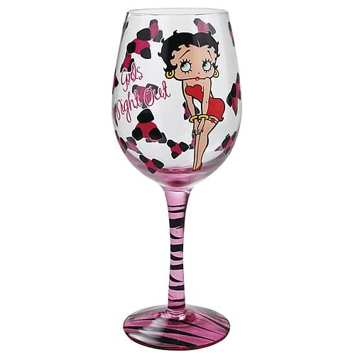 Betty Boop Girls Night Out Betty Wine Glass