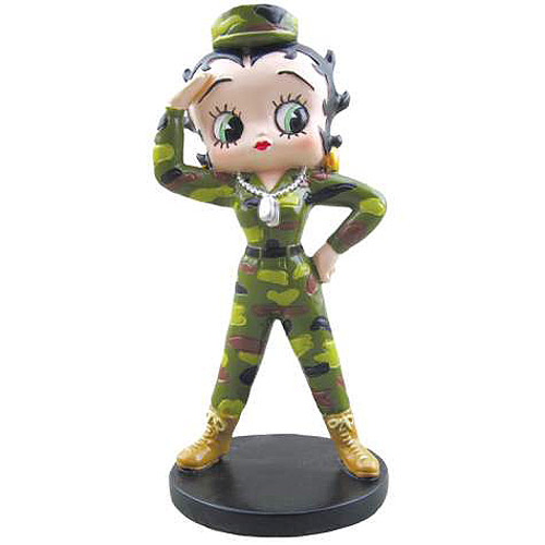 Betty Boop Army Betty Mini Statue