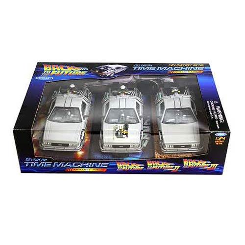 Back to the Future Trilogy DeLorean Die-Cast Vehicle 3-Pack