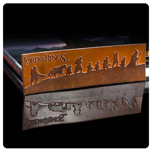 The Lord of the Rings Fellowship Silhouette Leather Bookmark