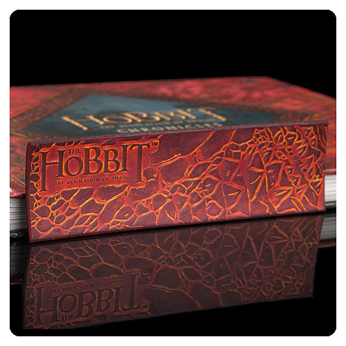 The Hobbit Desolation of Smaug Dragon Scale Leather Bookmark
