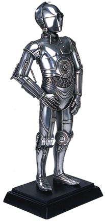 Metallic C-3PO Sculpture